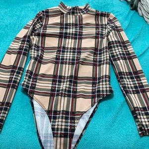 Plaid body suit from SHEIN